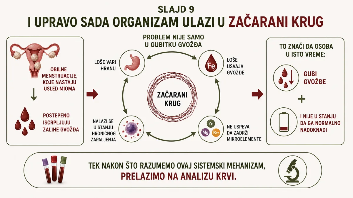 Začarani krug — organizam istovremeno gubi gvožđe i nije u stanju da ga nadoknadi